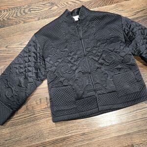 Victoria Secret Vintage Black Silk Quilted Kimono Jacket Vintage One Size